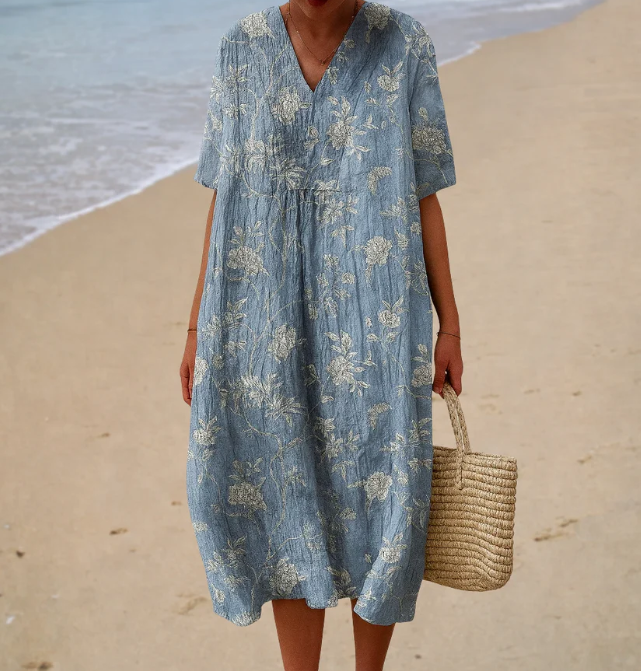 Vestido midi azulado