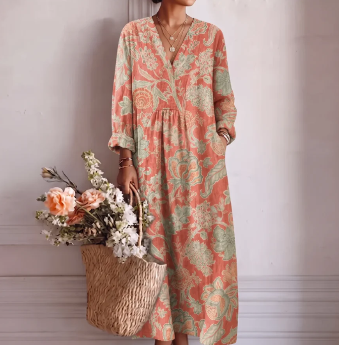 Vestido midi floral