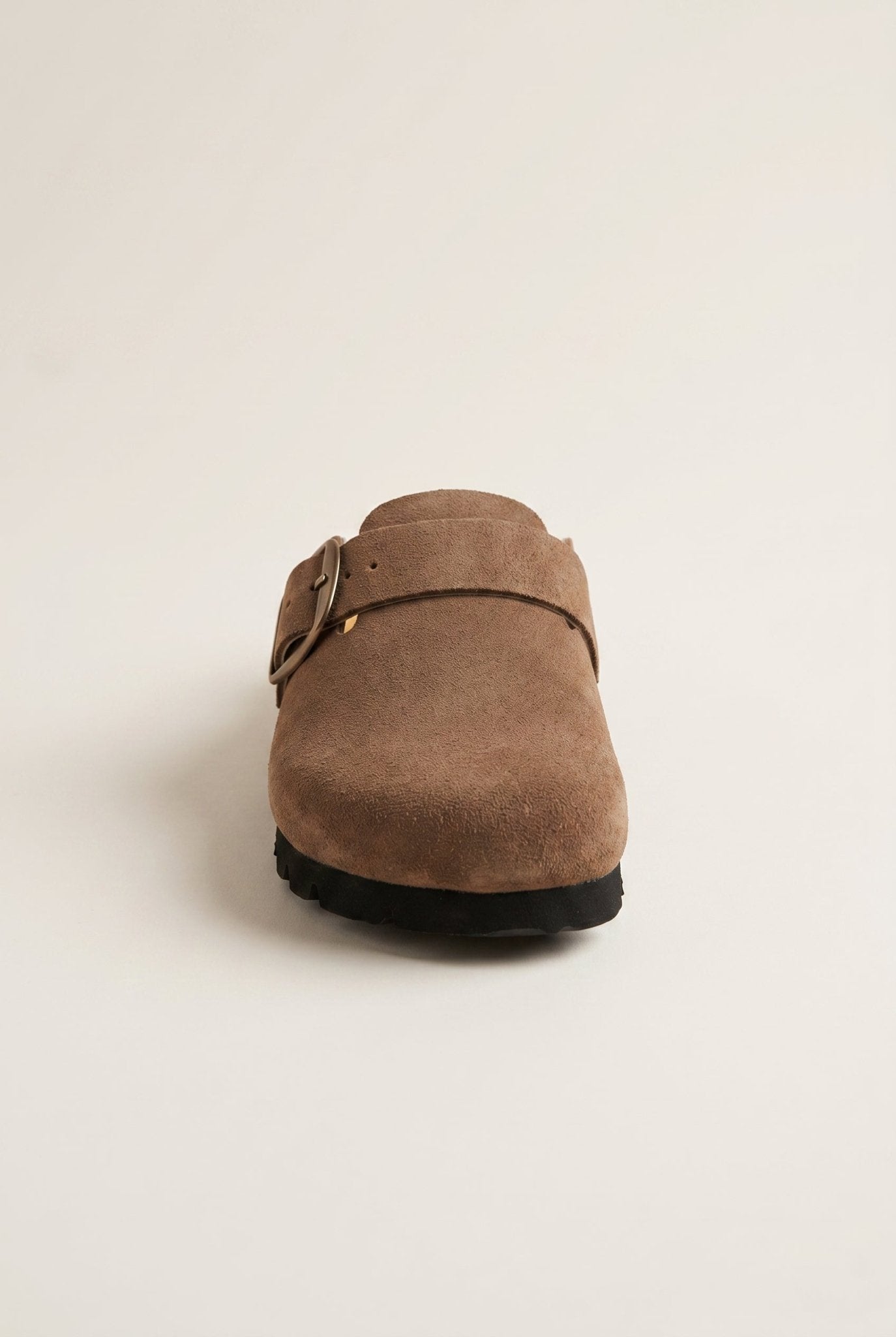Zapatos cómodos tipo zueco - Ante marrón