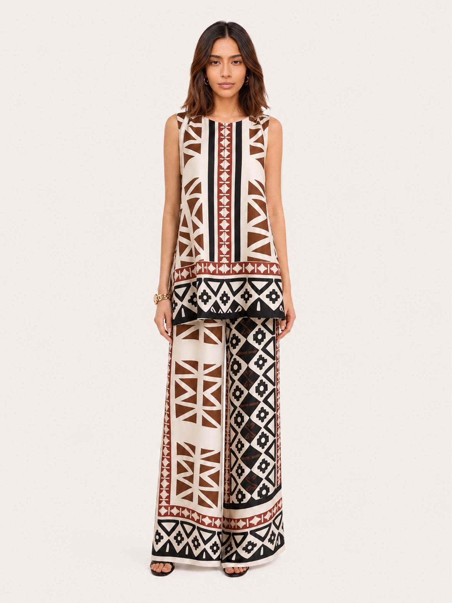 Geometric Print Two-Piece Set