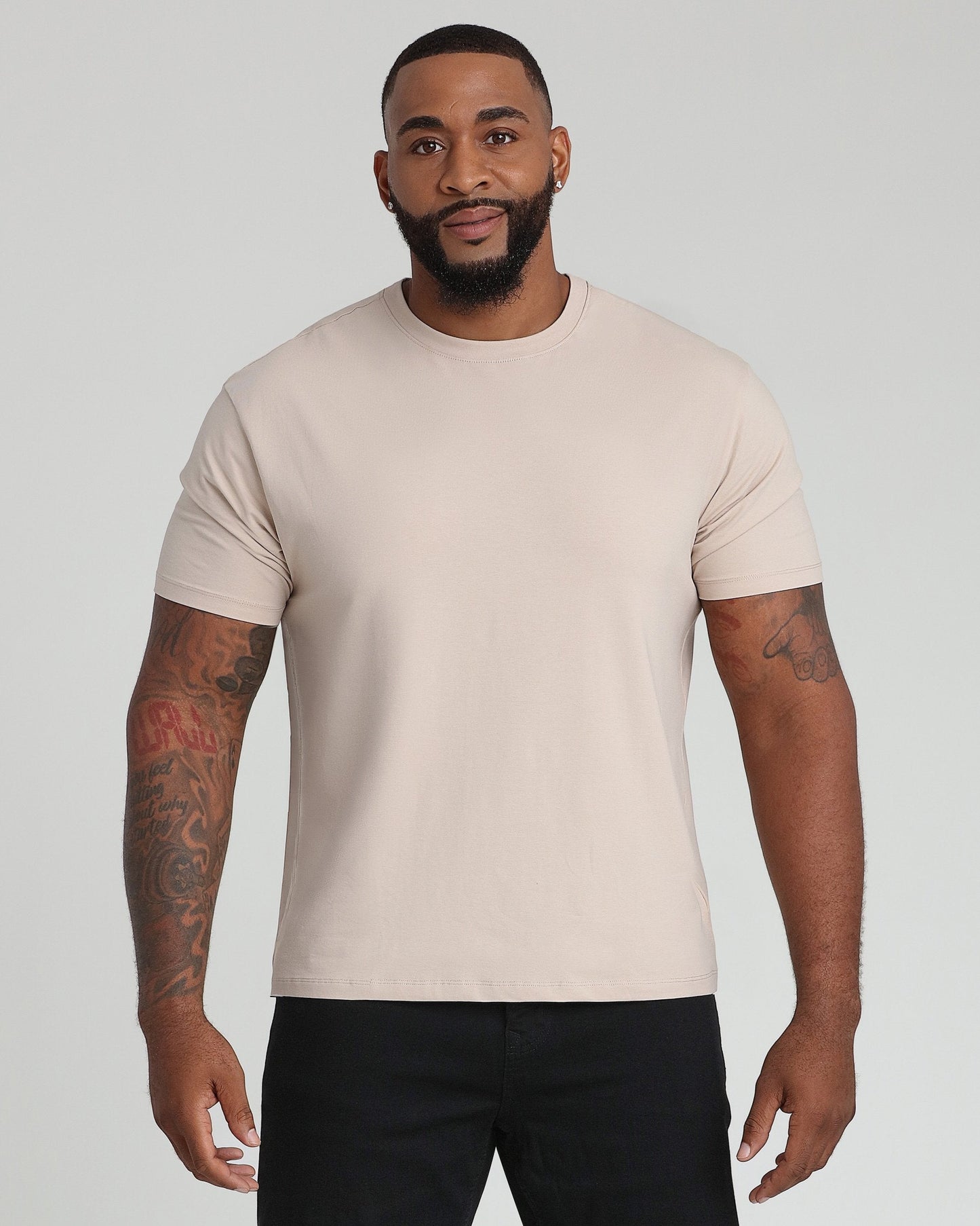 Organic Athletic Fit Crew Neck T-Shirt 3 Pack / Neutrals