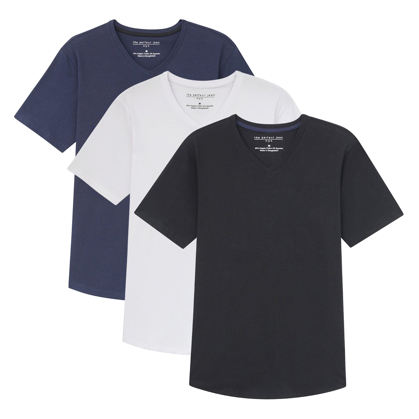 Organic Slim Fit V-Neck 3 Pack