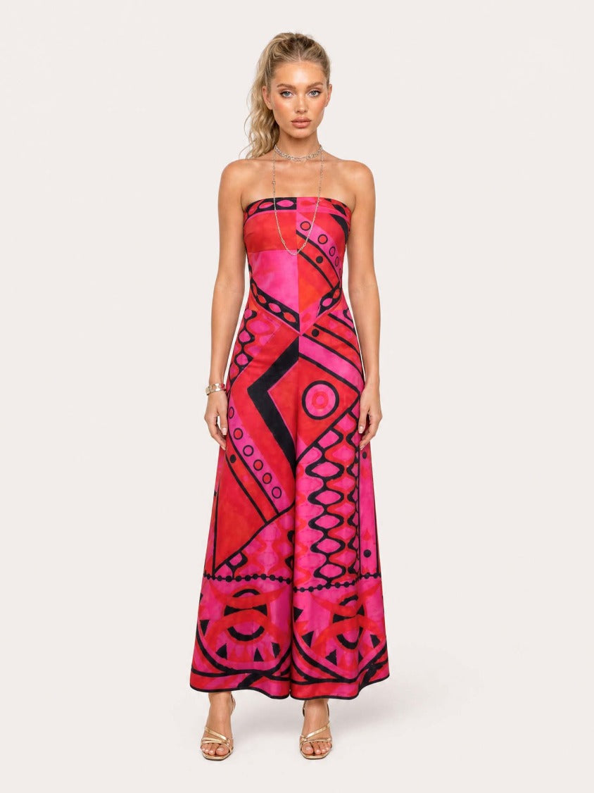 Pink Mirage Printed Two-Piece Set