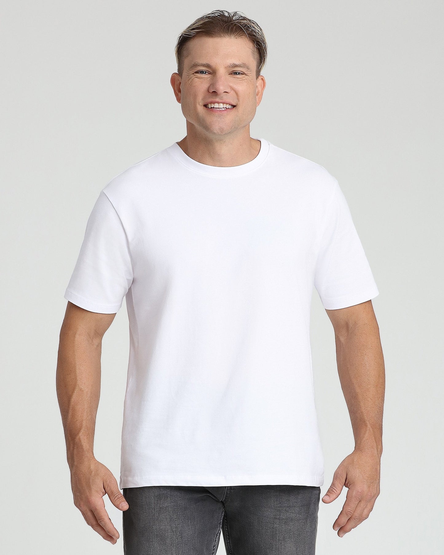 Organic Athletic Fit Crew Neck T-Shirt 3 Pack / Neutrals