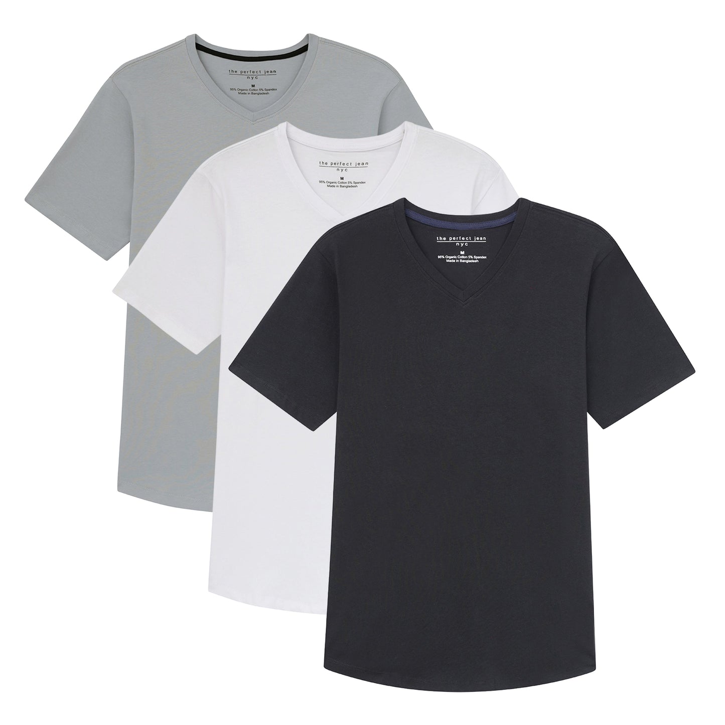 Organic Slim Fit V-Neck 3 Pack