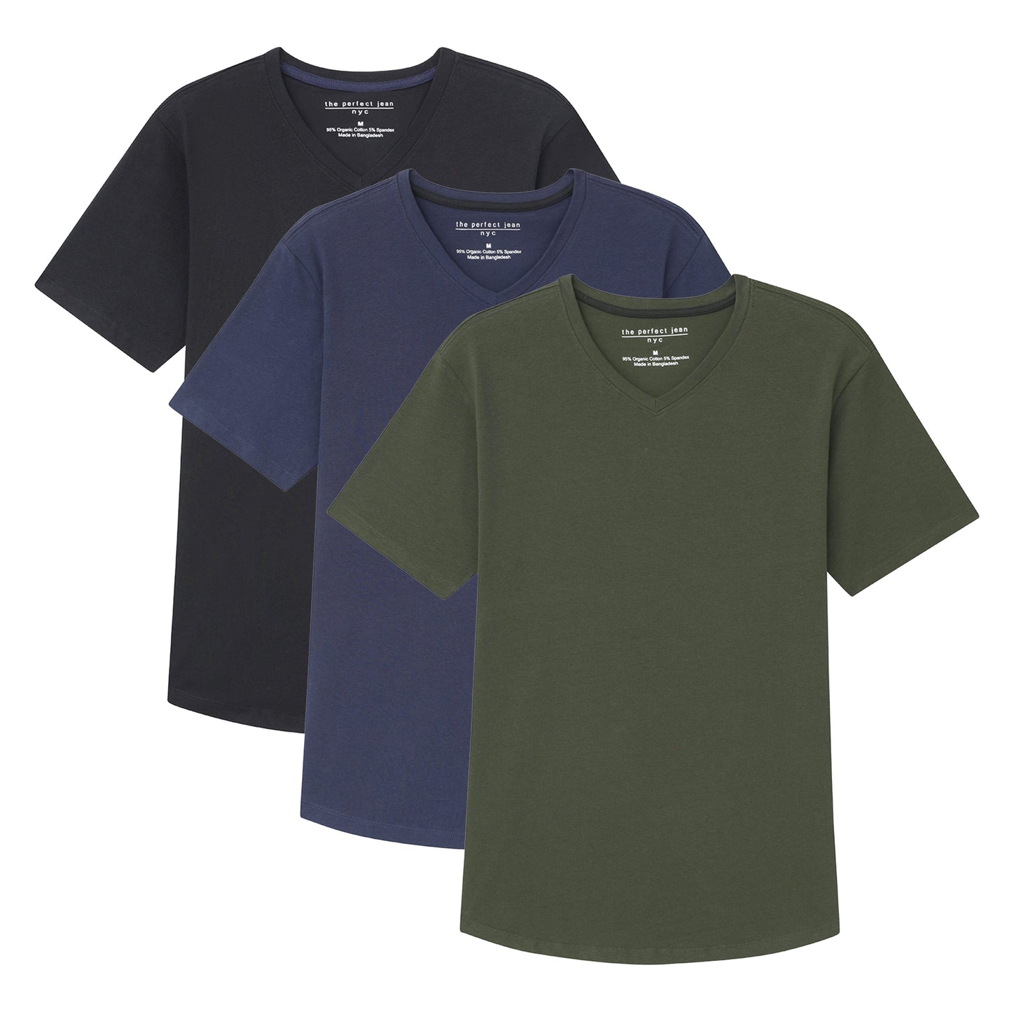 Organic Slim Fit V-Neck 3 Pack