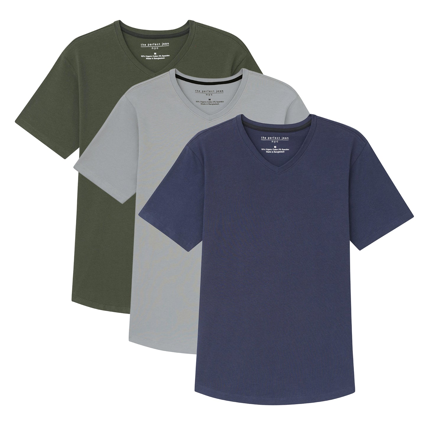 Organic Slim Fit V-Neck 3 Pack