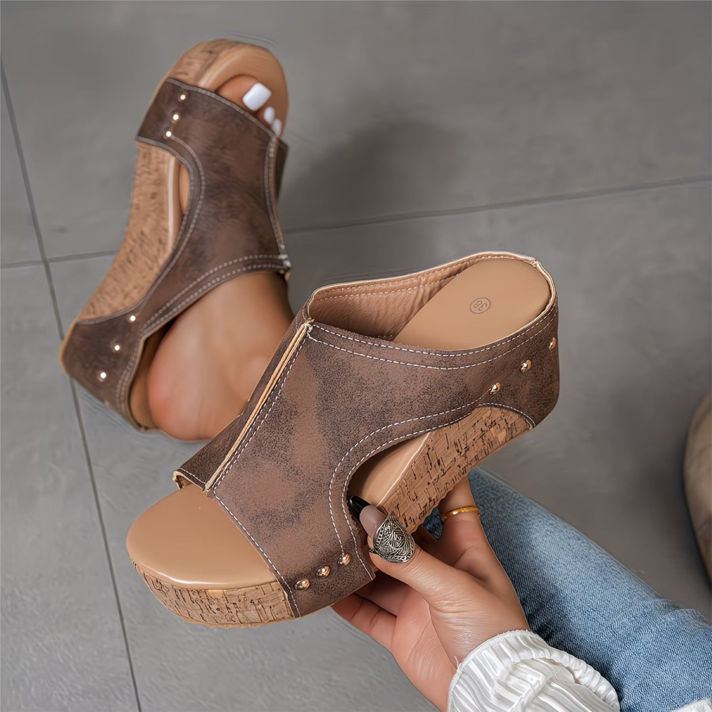 Sandalias de cuero Caroline