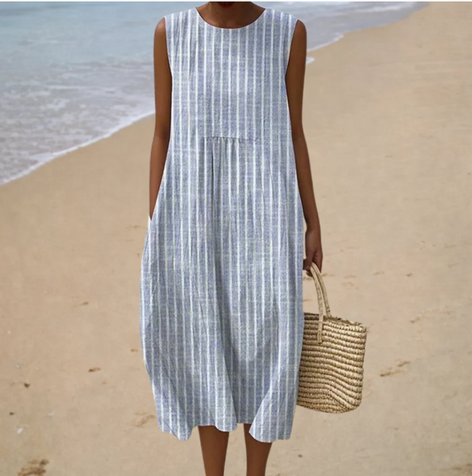Vestido Midi de Rayas