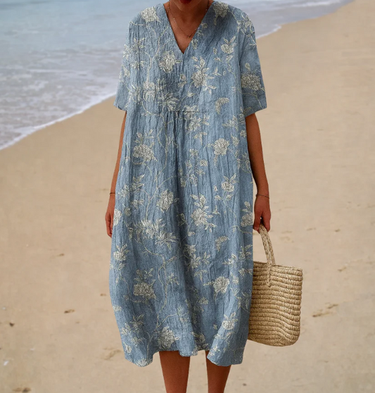 Vestido midi azulado