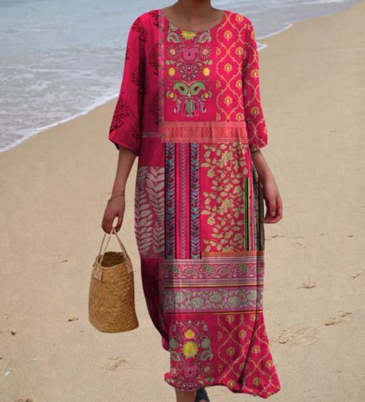Vestido midi Sahariano
