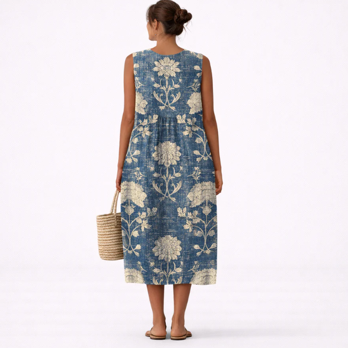 Vestido midi Blue Sea