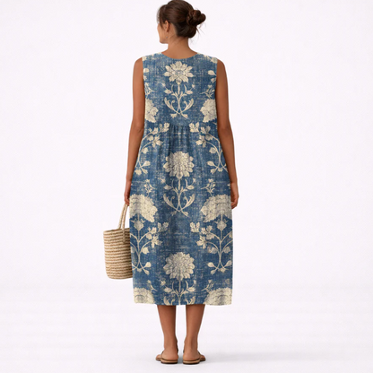 Vestido midi Blue Sea