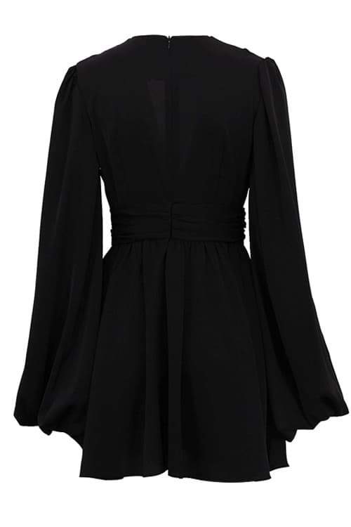 Amelia Deep V Cuello Mini Vestido