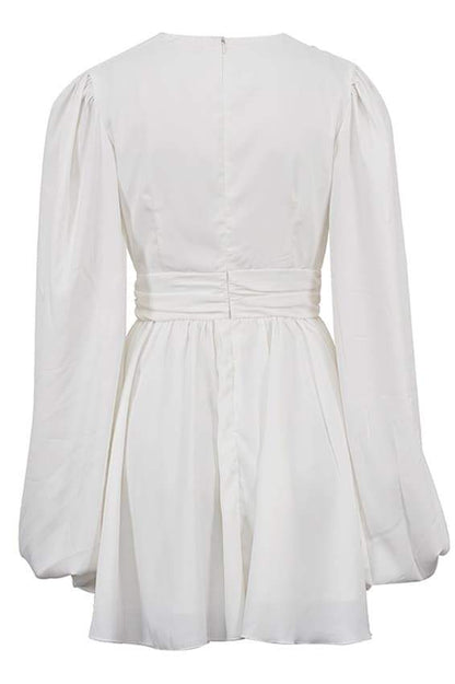Amelia Deep V Cuello Mini Vestido