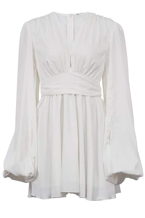 Amelia Deep V Cuello Mini Vestido