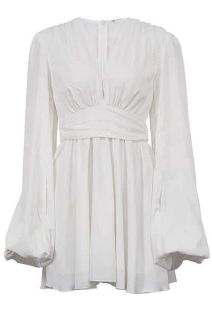 Amelia Deep V Cuello Mini Vestido