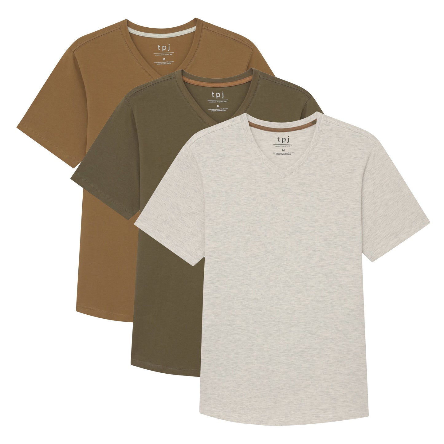 Organic Slim Fit V-Neck 3 Pack