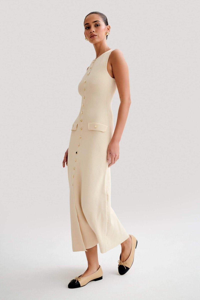 Claire Knit Sleeveless Maxi Vestido