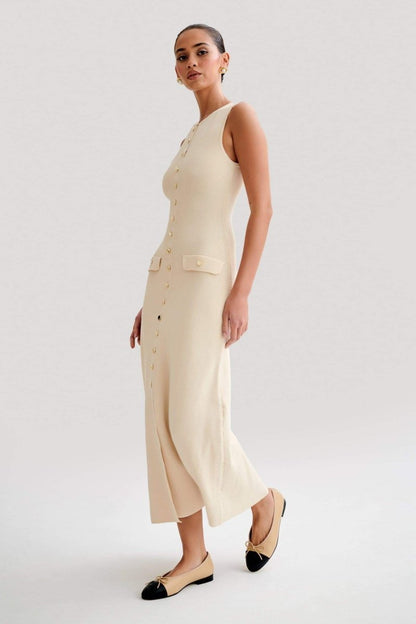Claire Knit Sleeveless Maxi Vestido