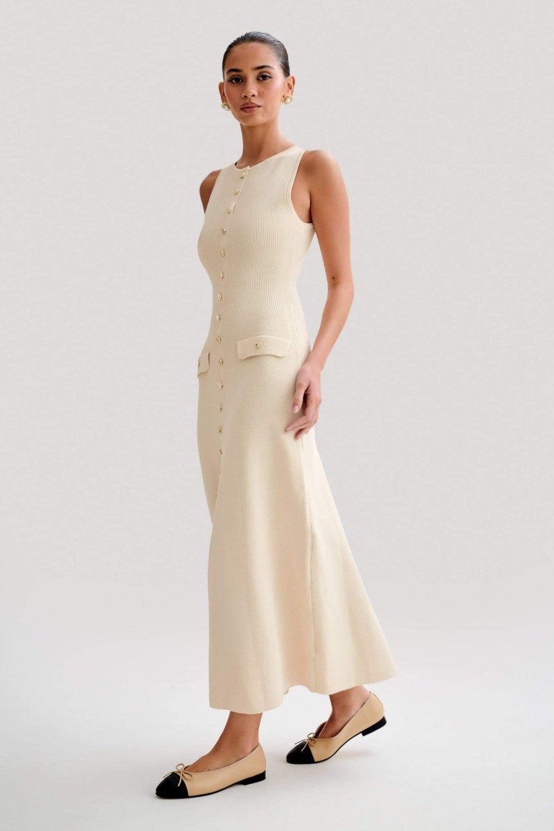 Claire Knit Sleeveless Maxi Vestido