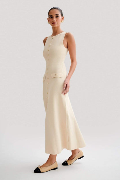 Claire Knit Sleeveless Maxi Vestido