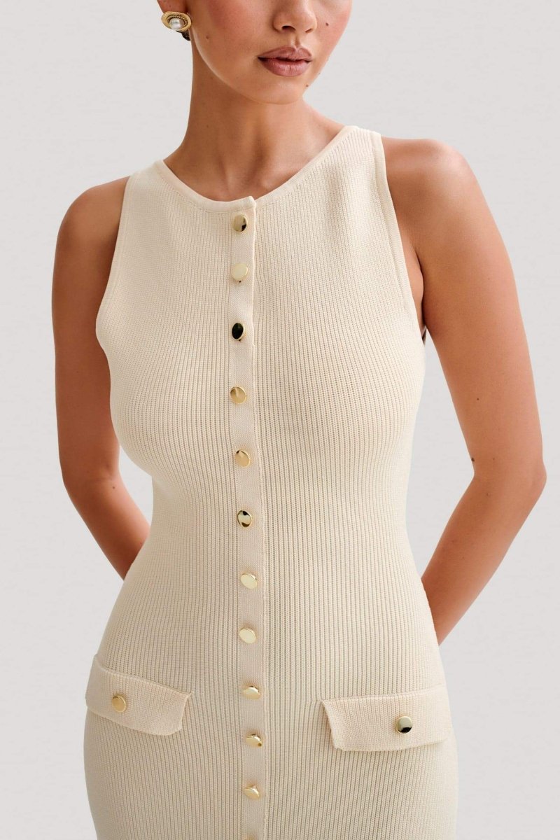 Claire Knit Sleeveless Maxi Vestido