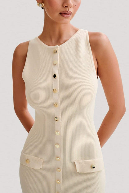 Claire Knit Sleeveless Maxi Vestido