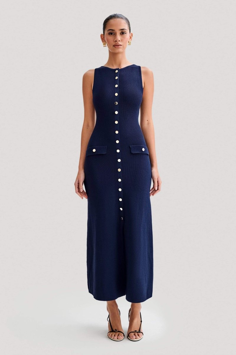 Claire Knit Sleeveless Maxi Vestido