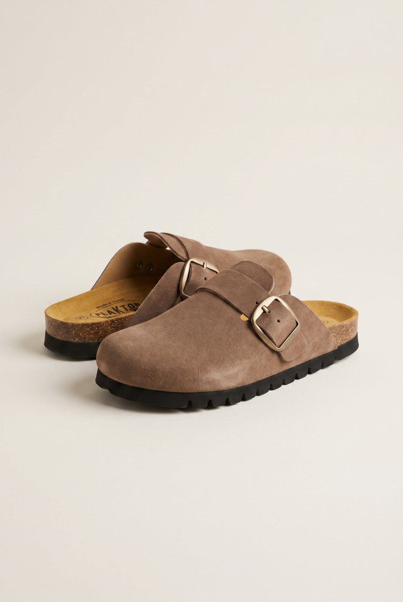 Zapatos cómodos tipo zueco - Ante marrón