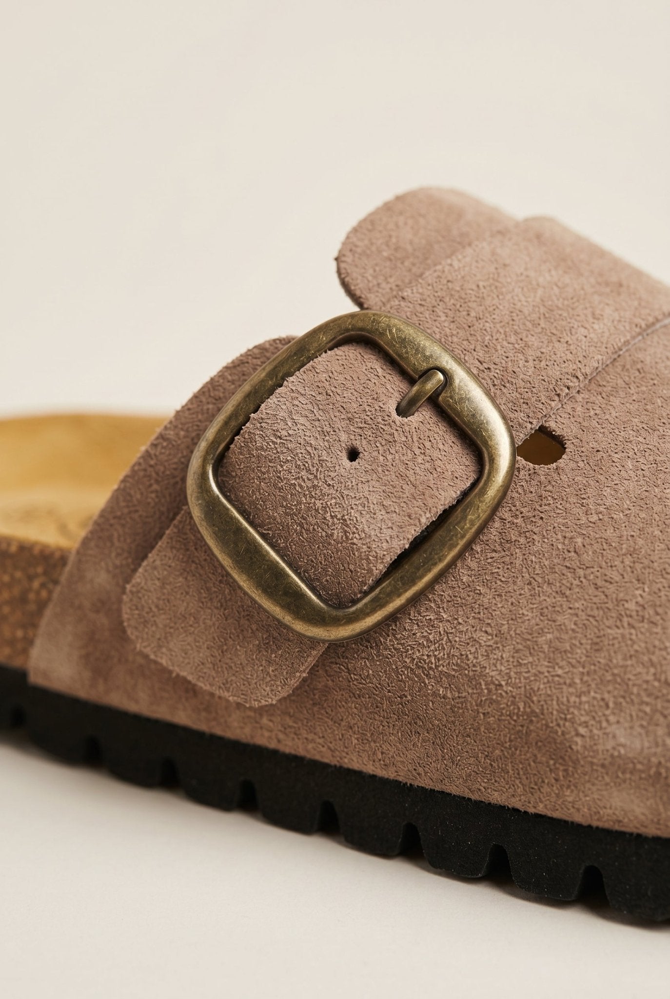 Zapatos cómodos tipo zueco - Ante marrón