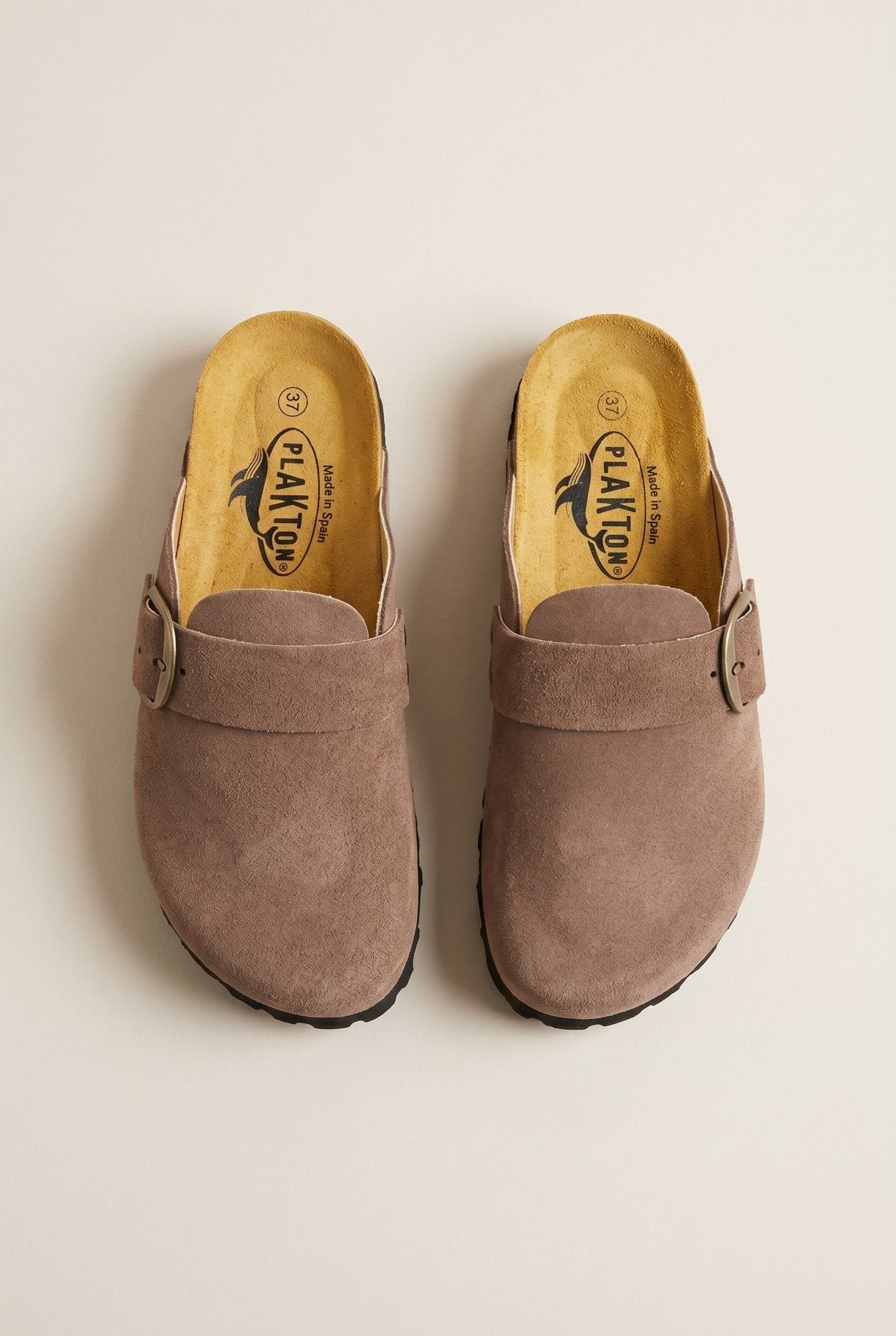 Zapatos cómodos tipo zueco - Ante marrón