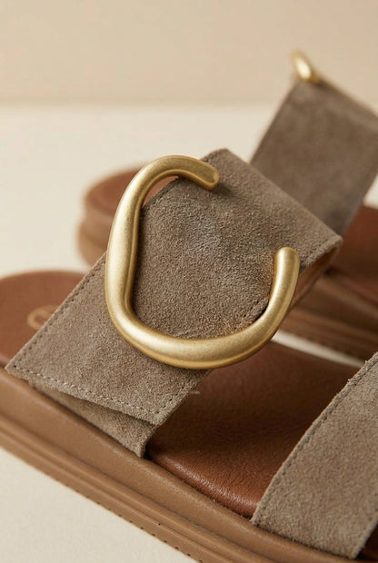 Sandalias de ante - Taupe