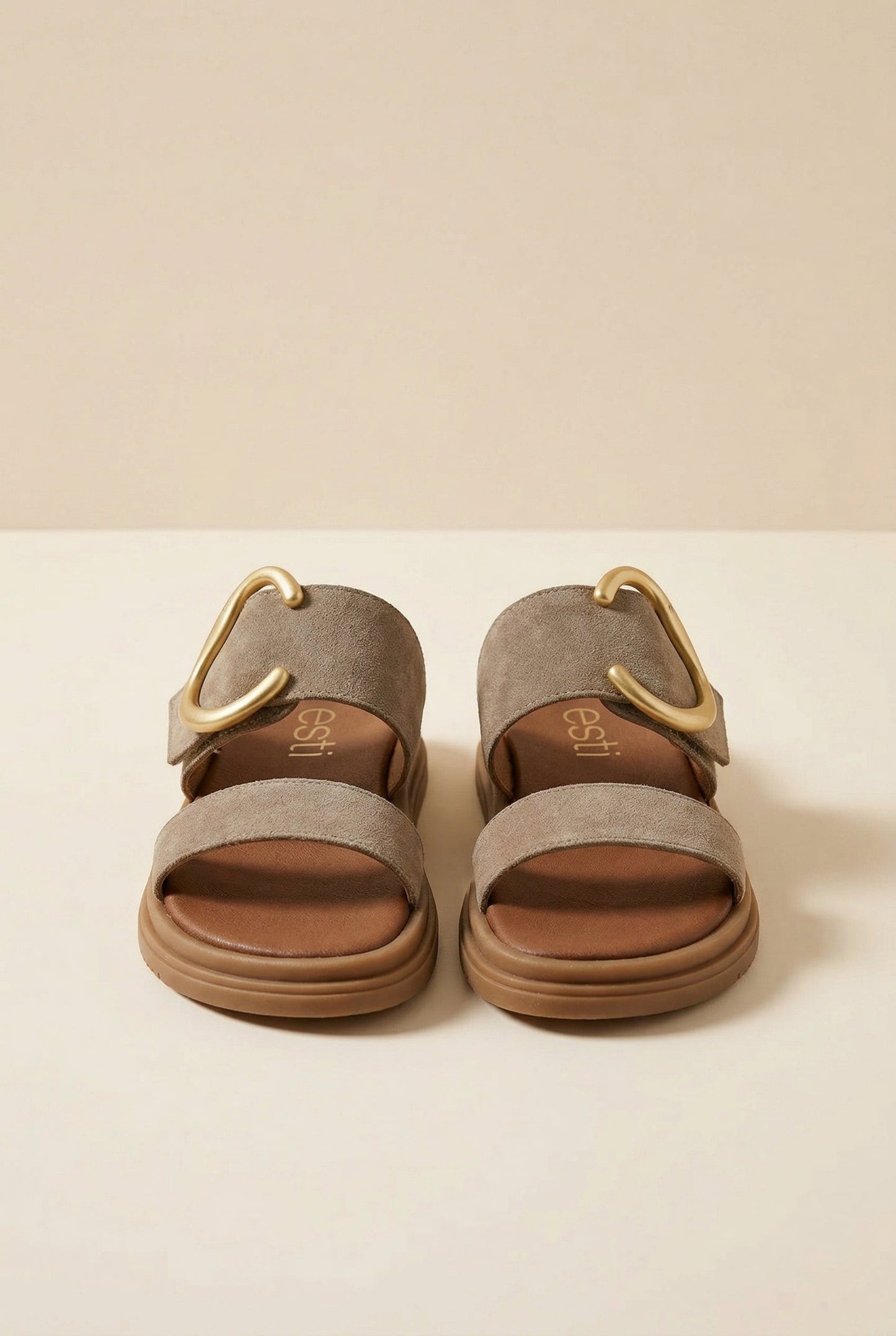 Sandalias de ante - Taupe