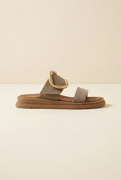 Sandalias de ante - Taupe