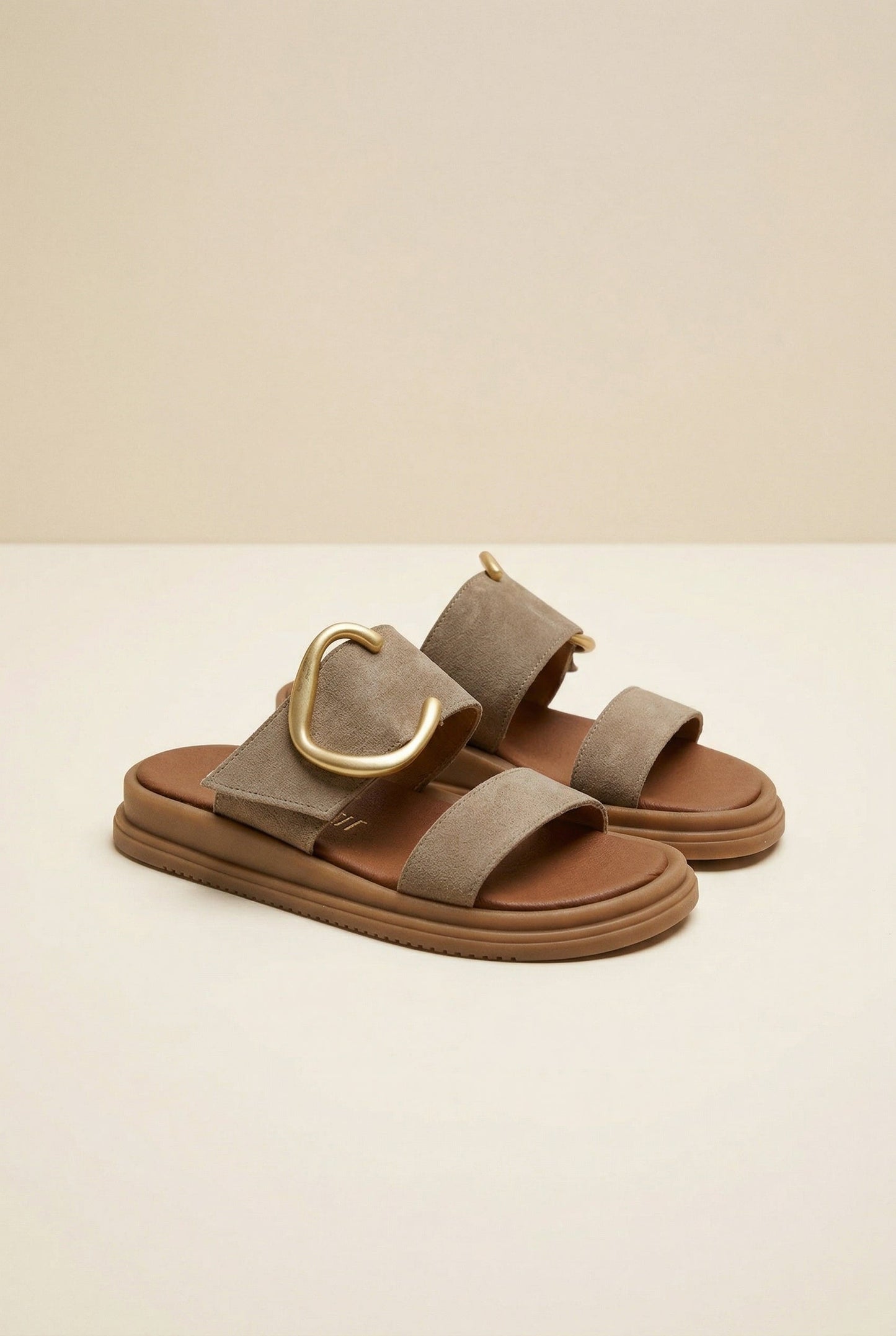 Sandalias de ante - Taupe
