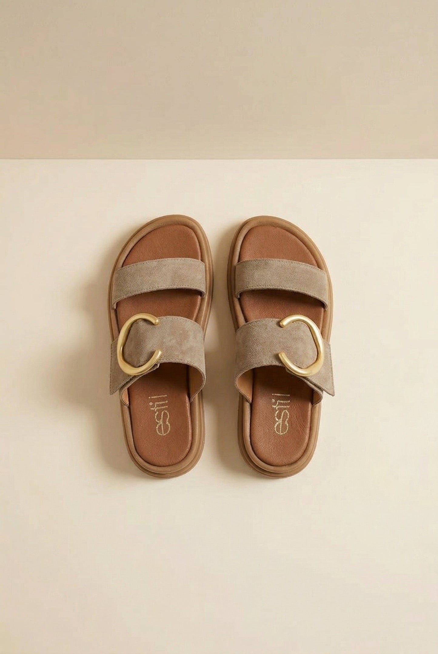 Sandalias de ante - Taupe