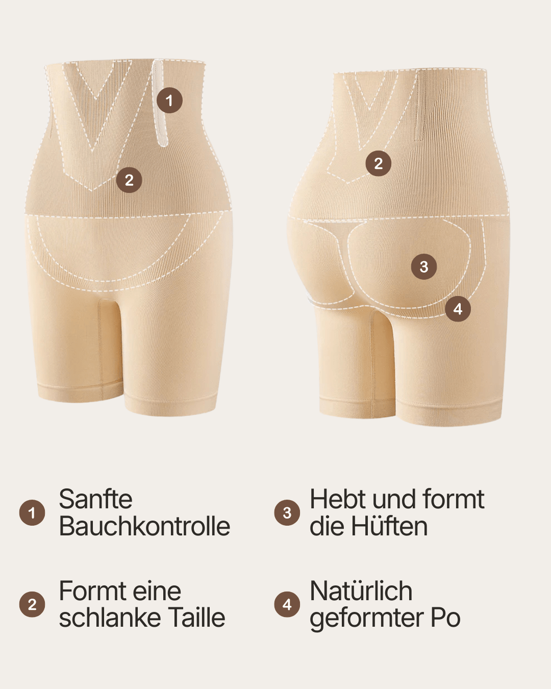 Pantalones cortos moldeadores para el abdomen