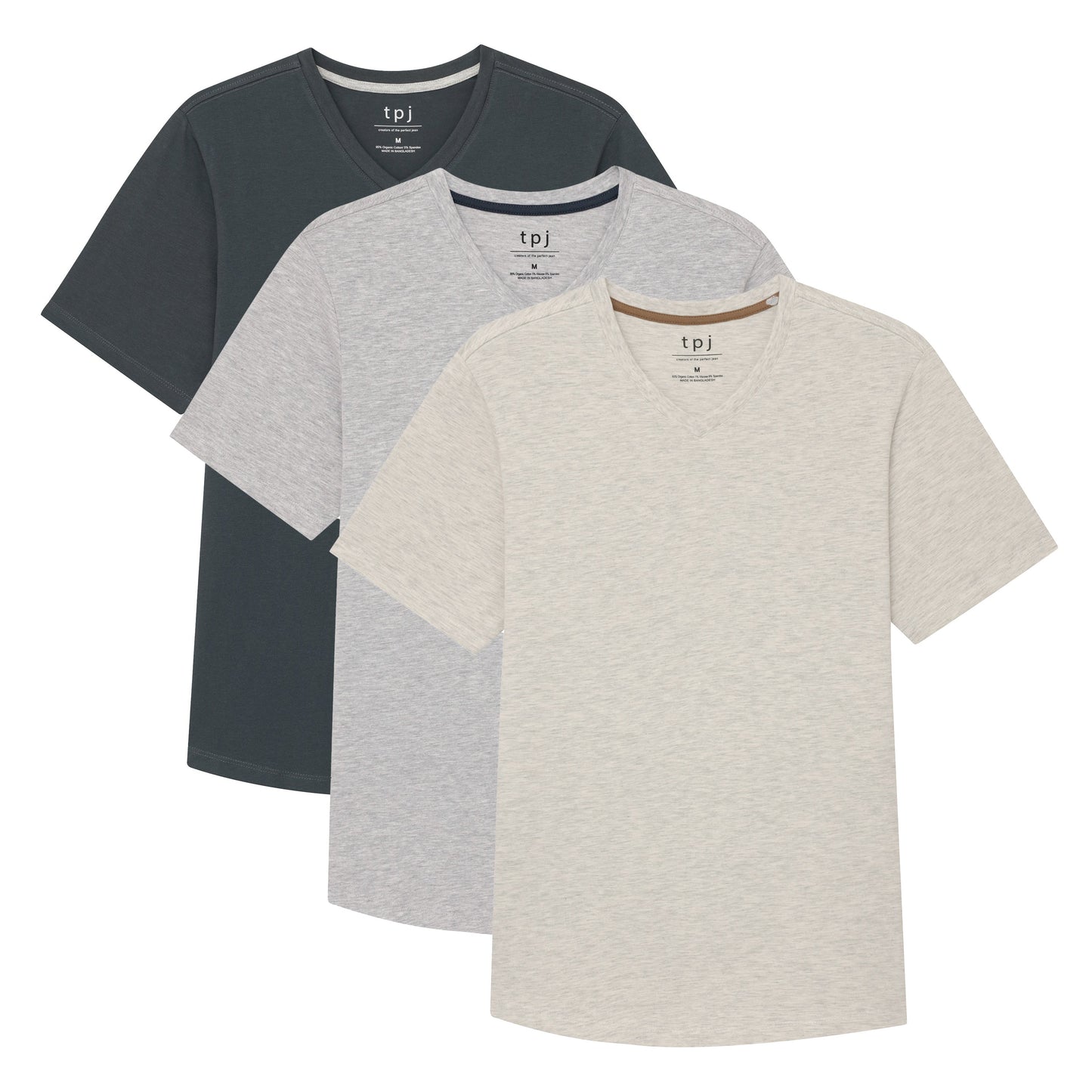 Organic Slim Fit V-Neck 3 Pack